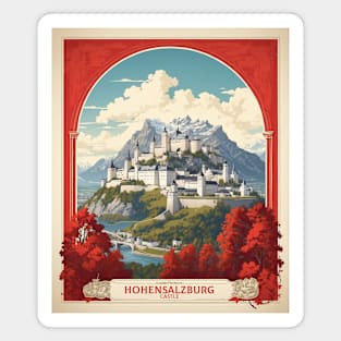 Hohensalzburg Castle Austria Vintage Travel Retro Tourism Magnet